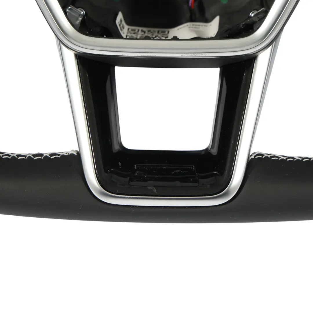 Audi A6 C8 Lenkrad NEU Schwarzes Leder Flacher Boden Weißes Gewinde - SKU 4K0419091N-1 - Teilenummer 4K0419091N