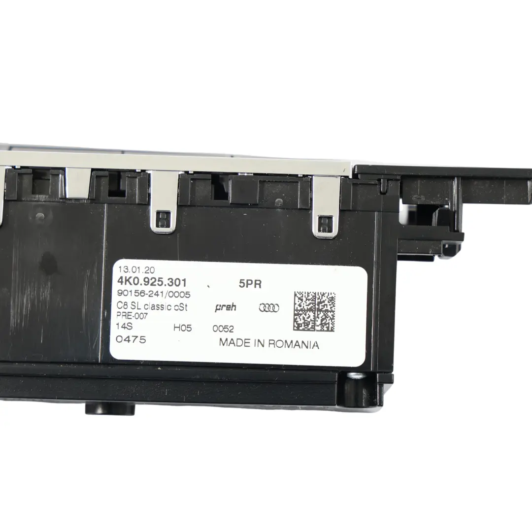 Audi A6 C8 Pannello Pulsanti Interruttore Console Centrale Hazard - SKU 4K0925301 - Numero di parte 4K0925301