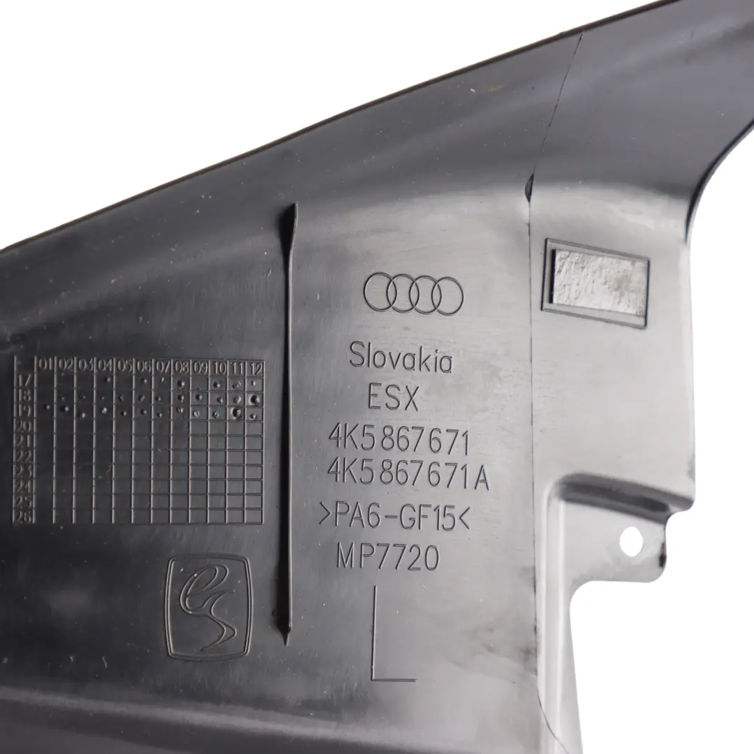 Audi A6 C8 Rama Drzwi Wewnętrzna Panel Osłonowy Tylny Lewy - SKU 4K5867671 - Numer Części 4K5867671