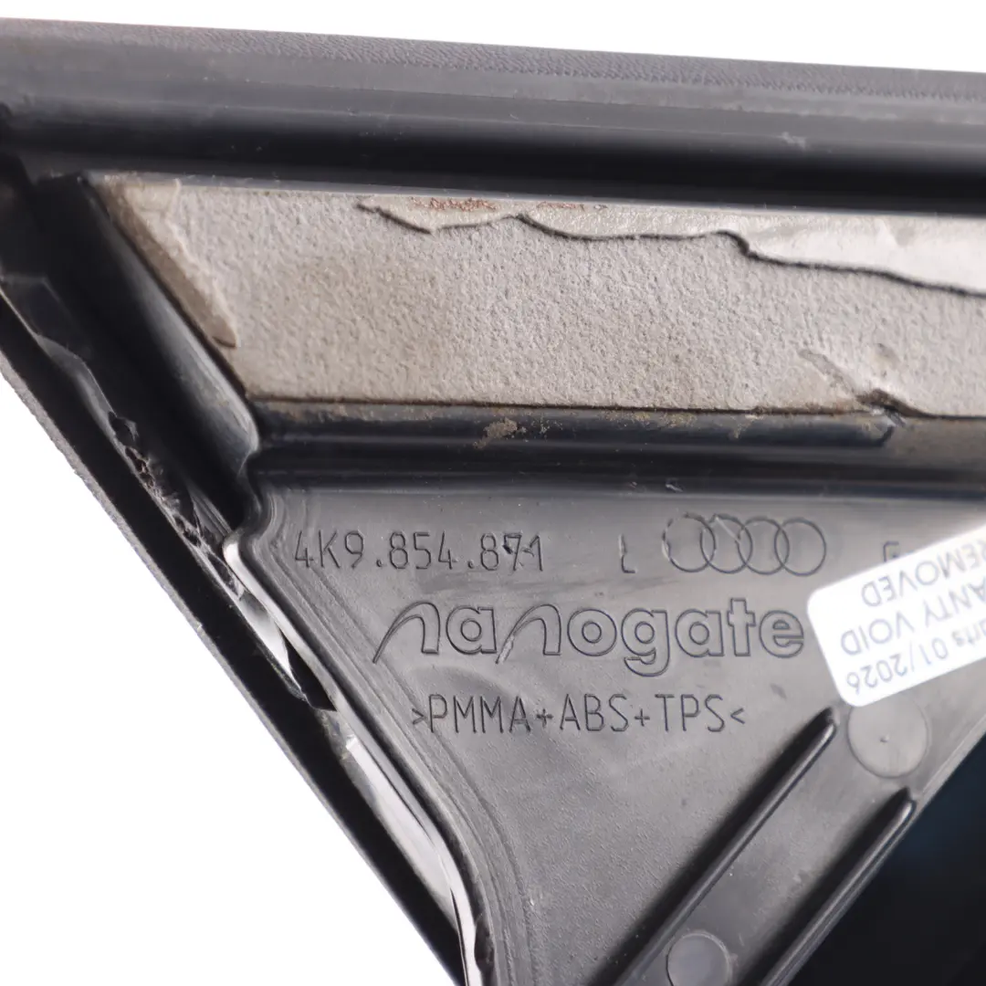 Bootlid Spoiler Black Glossy Left N/S to Audi A6 C8 Rear Tailgate with Part number 4K9854871 Audi A6 C8 Rear Tailgate Bootlid Spoiler Black Glossy Left N/S - SKU 4K9854871 - Part number 4K9854871