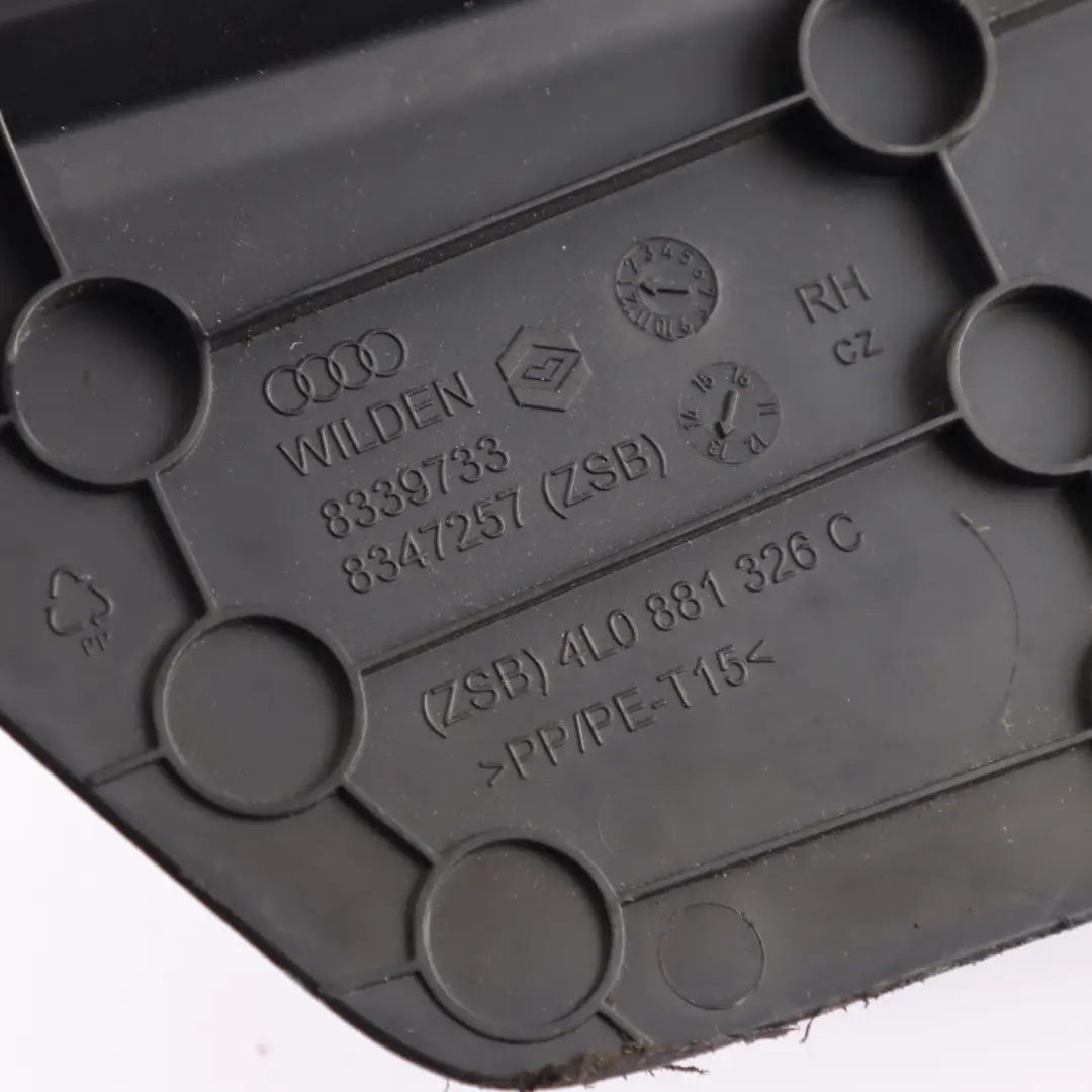 Audi Q7 4L Seat Trim Cover Panel Front Right O/S Black - SKU 4L0881326C - Part number 4L0881326C