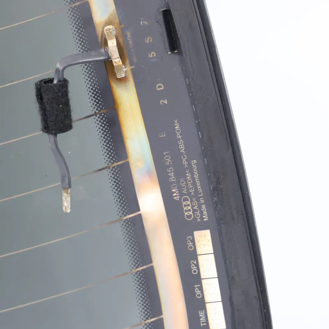 Audi Q7 4M Rear Boot Trunk Lid Tailgate Window AS3 Tinted Glazing - SKU 4M0845501E - Part number 4M0845501E