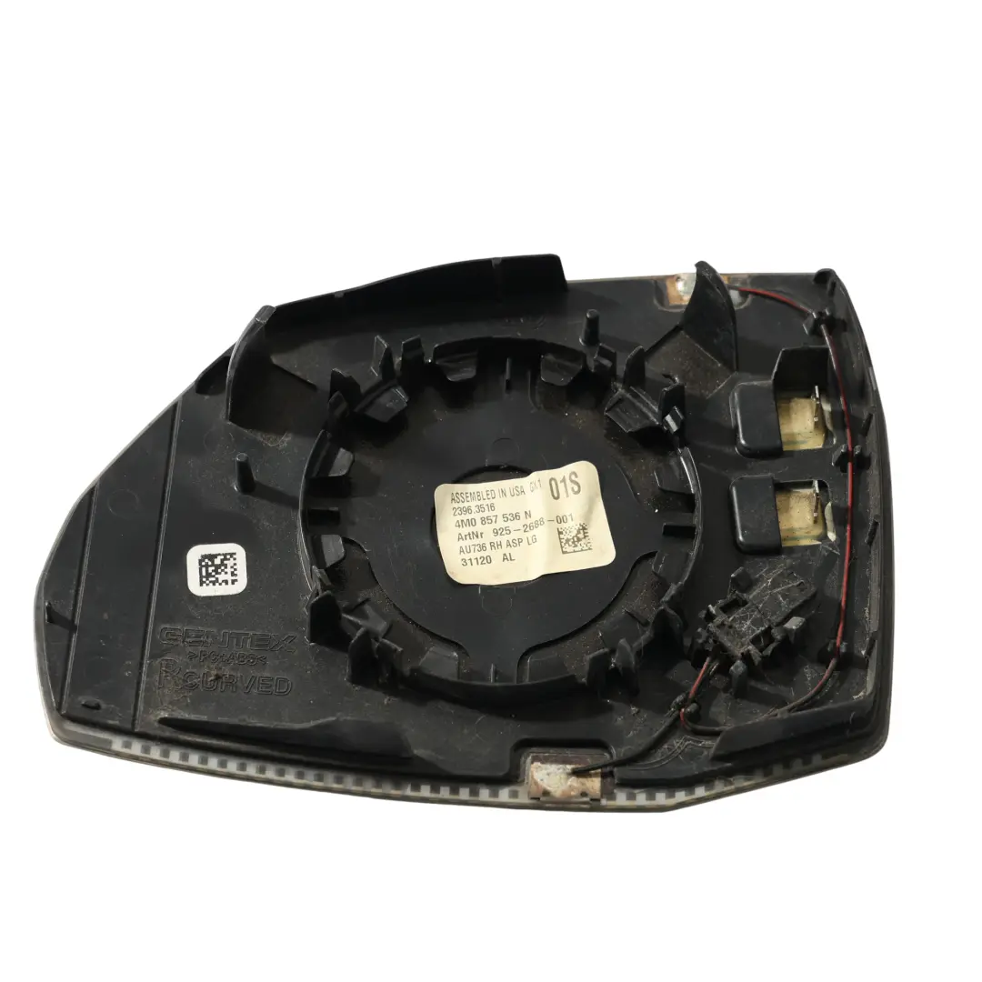 Audi Q7 4M Specchio D'Ala Vetro Porta Destra Specchio Asferico - SKU 4M0857536N - Numero di parte 4M0857536N