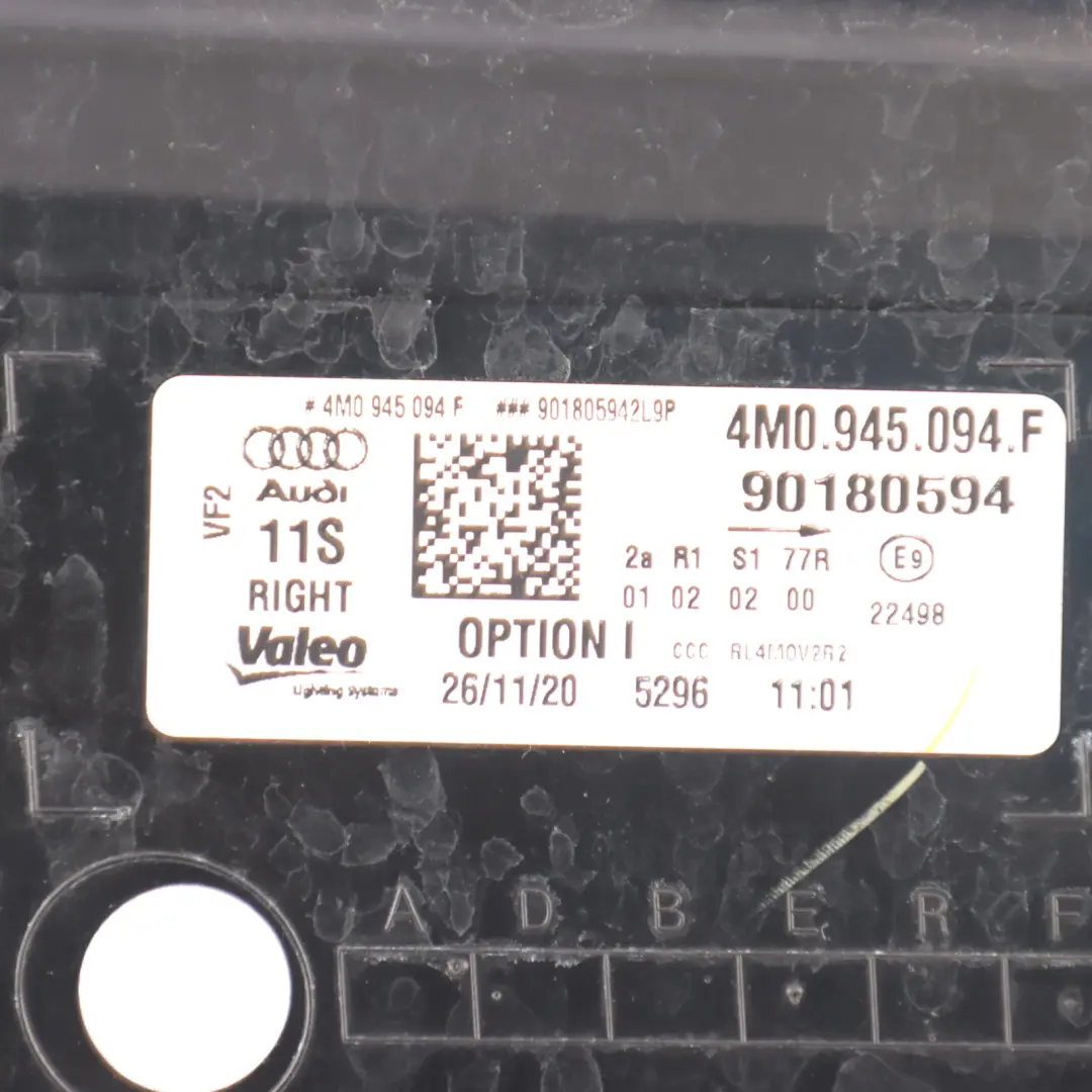 Audi Q7 4M Tail Light Assembly Rear Right N/S - SKU 4M0945094F - Part number 4M0945094F