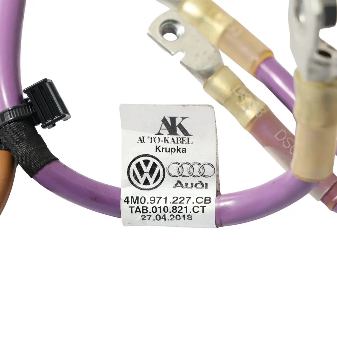 4M 3.0 TDI Batería Cable De Tierra Cableado Negativo para Audi Q7 con número de pieza 4M0971227CB Audi Q7 4M 3.0 TDI Batería Cable De Tierra Cableado Negativo - SKU 4M0971227CB - Número de pieza 4M0971227CB