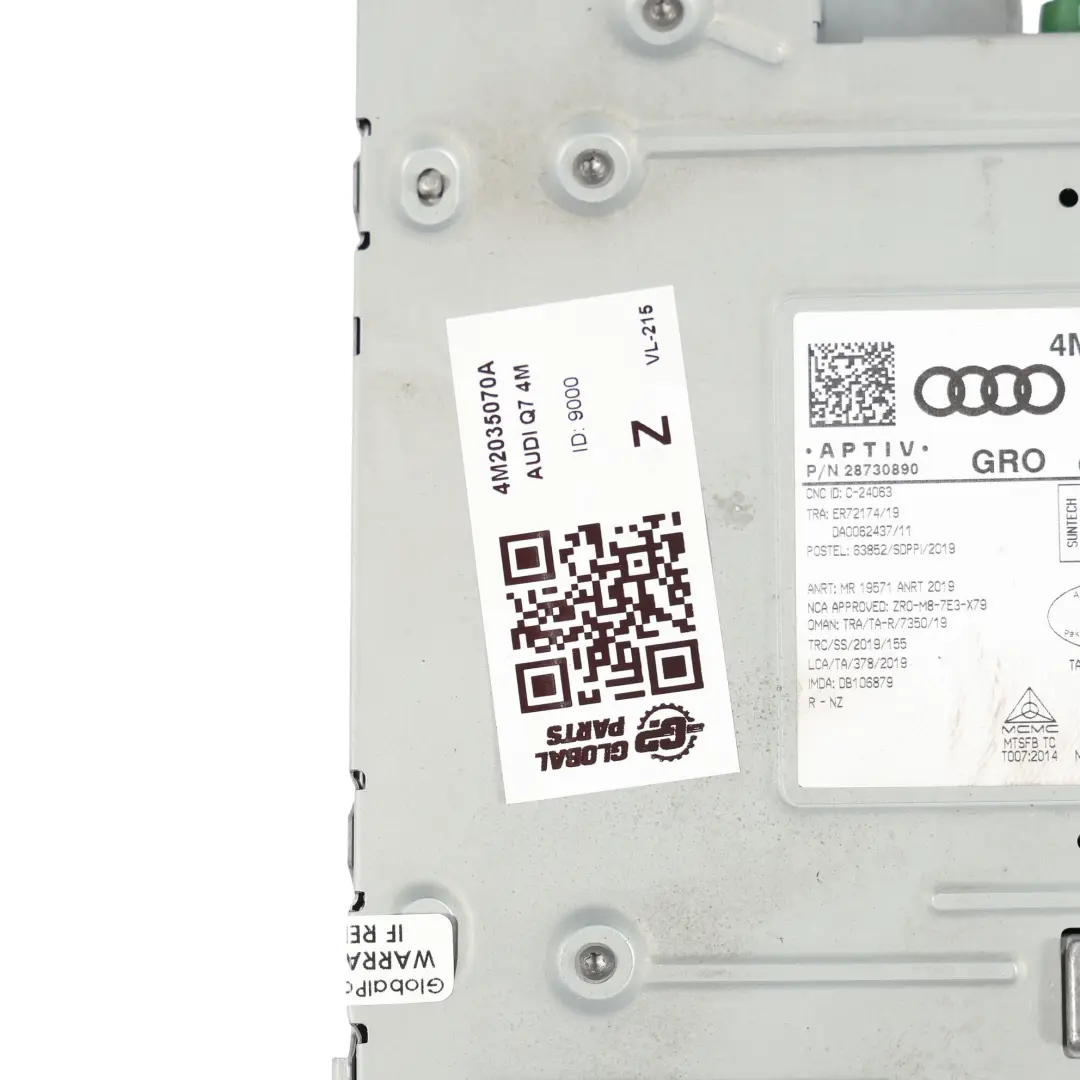 4M Multimedia Navigationssystem Radio für Audi Q7 mit Teilenummer 4M2035070A Audi Q7 4M Multimedia Navigationssystem Radio - SKU 4M2035070A - Teilenummer 4M2035070A