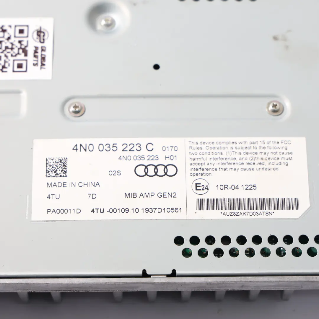 Audi A6 C8 Amplificador De Sonido Bang & Olufsen Módulo - SKU 4N0035223C - Número de pieza 4N0035223C