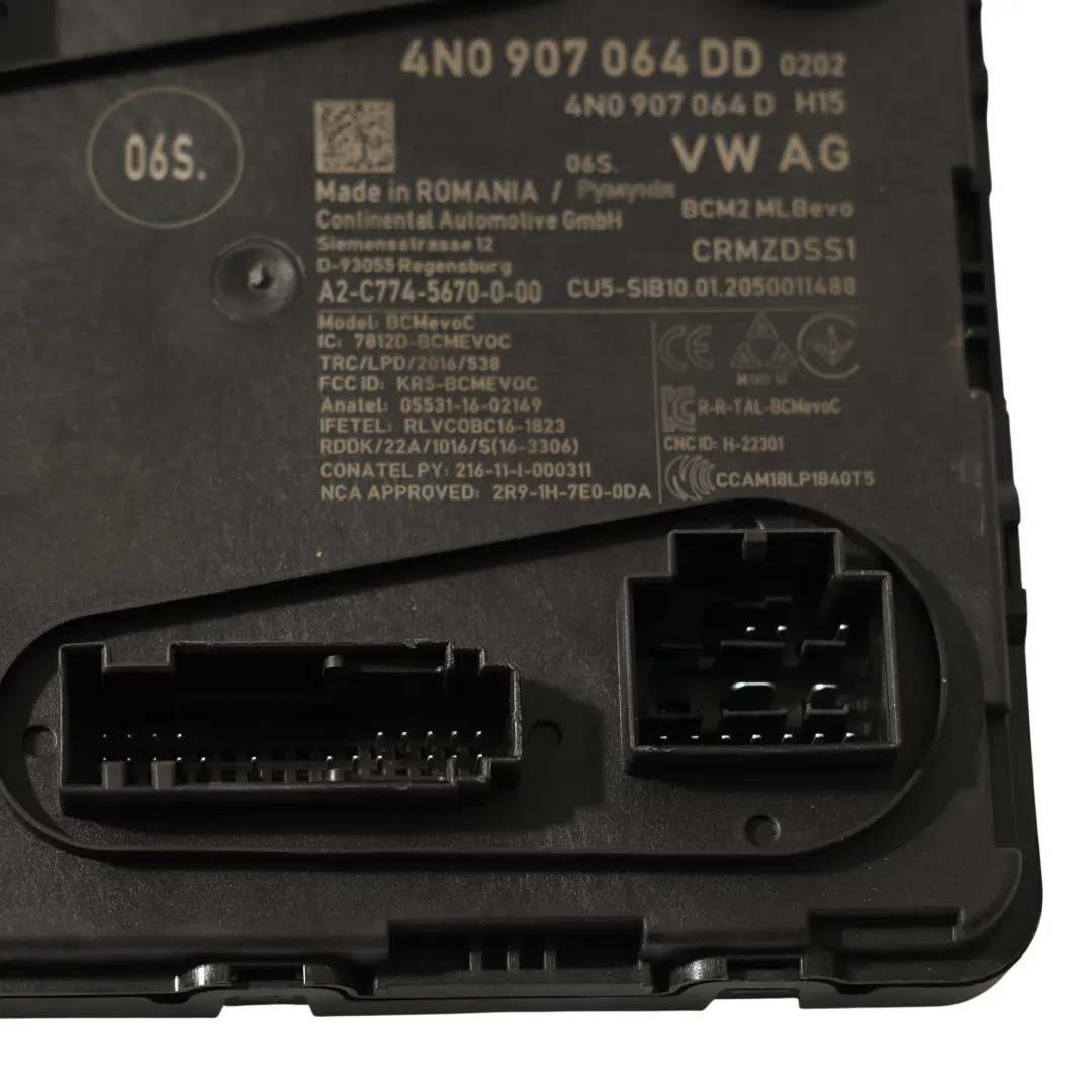 Audi A6 C8 Body Control Comfort Unit Module BCM Convenience Unit ECU - SKU 4N0907064DD - Part number 4N0907064DD