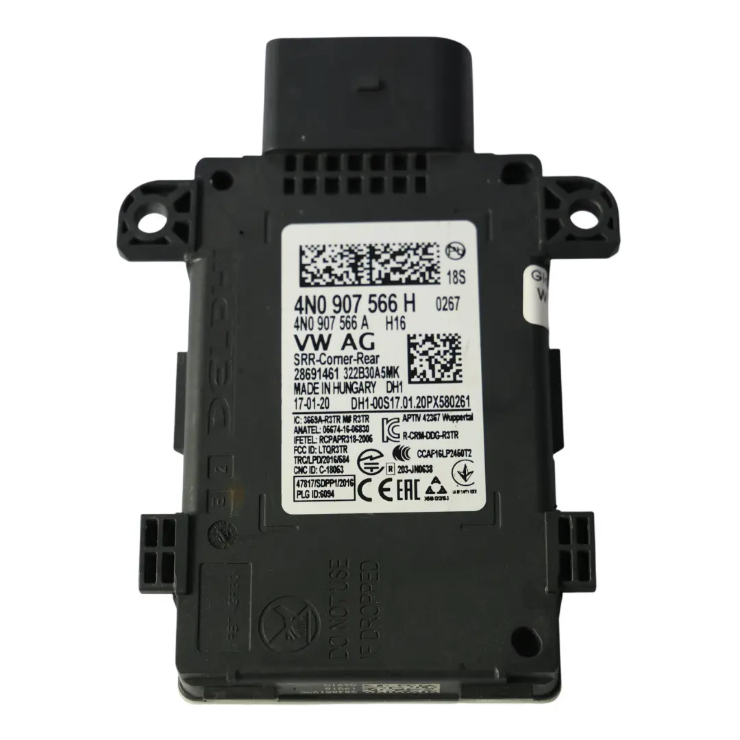 Lane Change Assist Radar Sensor Unit 4N0907566A to Audi A6 C8 A7 C8 with Part number 4N0907566H Audi A6 C8 A7 C8 Lane Change Assist Radar Sensor Unit 4N0907566A - SKU 4N0907566H - Part number 4N0907566H