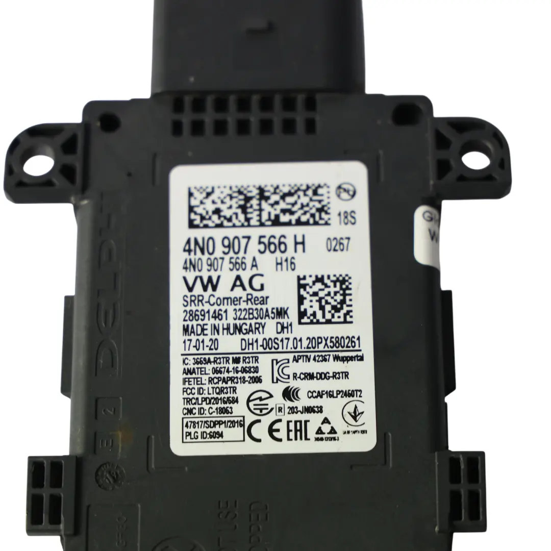 Lane Change Assist Radar Sensor Unit 4N0907566A to Audi A6 C8 A7 C8 with Part number 4N0907566H Audi A6 C8 A7 C8 Lane Change Assist Radar Sensor Unit 4N0907566A - SKU 4N0907566H - Part number 4N0907566H