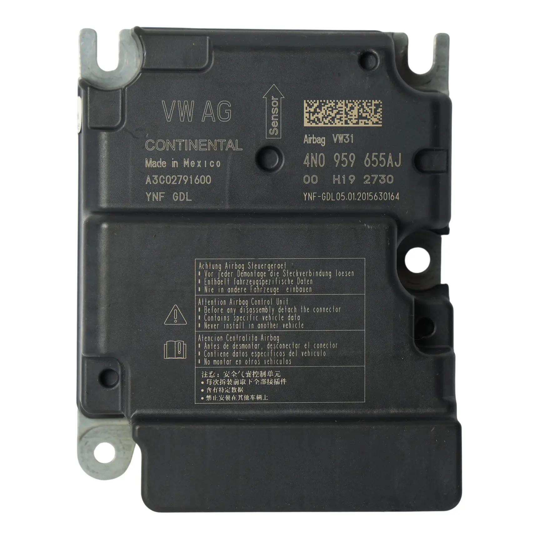 Audi A6 C8 Air Module Control Unit ECU Crash Control Computer 4N0959655AJ