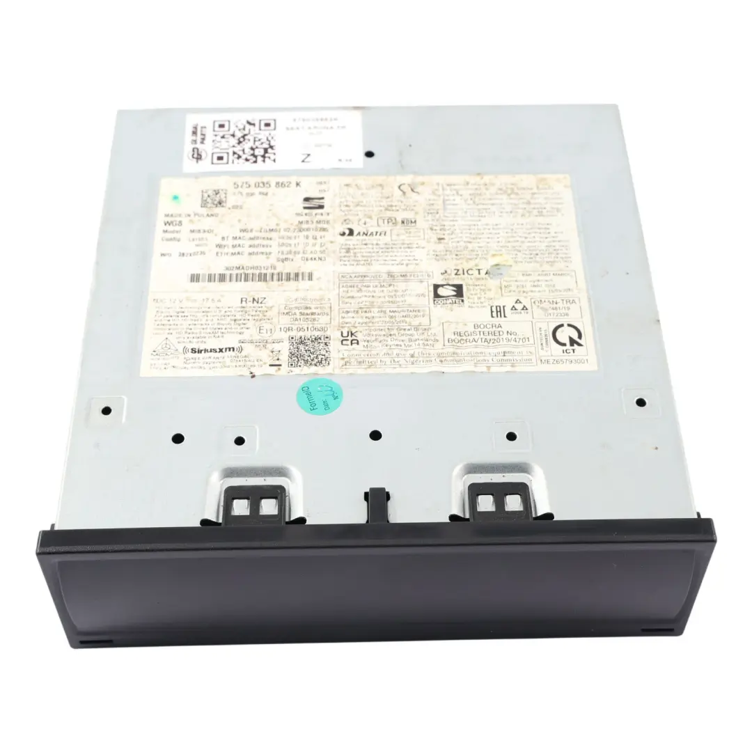 Radio Reproductor Multimedia Navegador Satélite para Seat Arona FR KJ7 con número de pieza 575035862K Seat Arona FR KJ7 Radio Reproductor Multimedia Navegador Satélite - SKU 575035862K - Número de pieza 575035862K