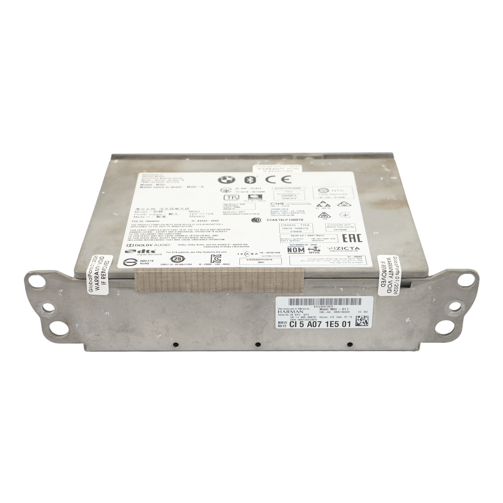 BMW G20 G30 X3 G01 X4 G02 Head Unit High 3 Multimedia Module Harman 5A071E5