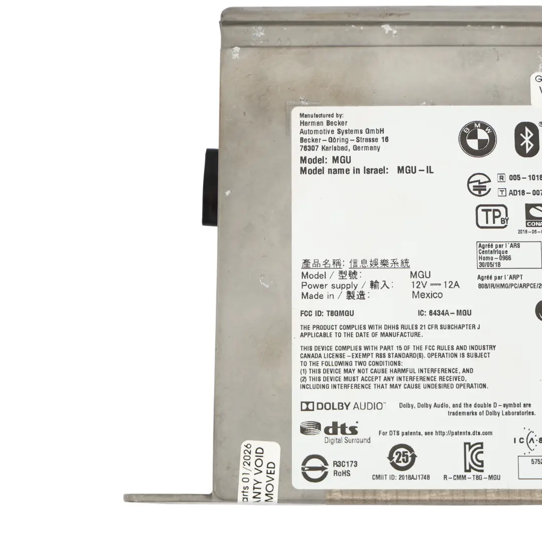 Unidad Central Módulo Multimedia Harman para BMW G20 G30 X3 G01 X4 G02 con número de pieza 5A071E5 BMW G20 G30 X3 G01 X4 G02 Unidad Central Módulo Multimedia Harman - SKU 5A071E5 - Número de pieza 5A071E5