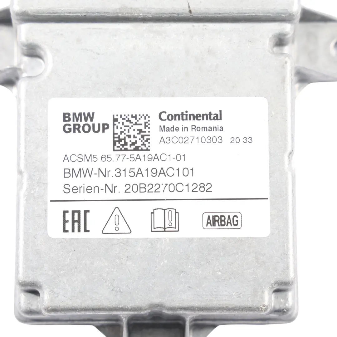 BMW X3 G01 G20 G21 G30 G31 Air Module Control Unit - SKU 5A19AC1 - Part number 5A19AC1