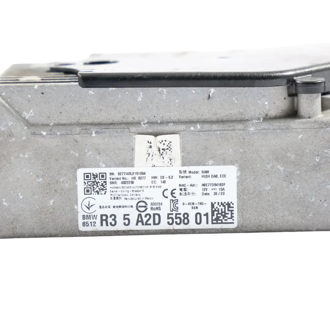 Module Commande DAB ECE Récepteur Audio 5A2D553 pour BMW X3 G01 G20 G21 G30 G31 à propos du numéro de pièce 5A2D558 BMW X3 G01 G20 G21 G30 G31 Module Commande DAB ECE Récepteur Audio 5A2D553 - SKU 5A2D558 - Numéro de pièce 5A2D558