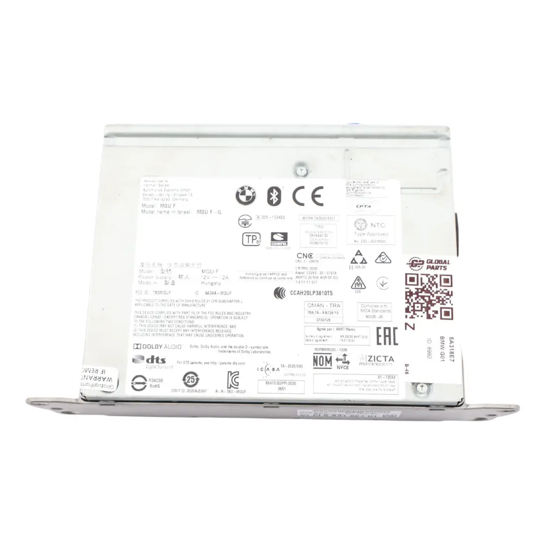 BMW X3 G01 Radio Stereo Hauptgerät MGU HU Hoch - SKU 5A318E7 - Teilenummer 5A318E7