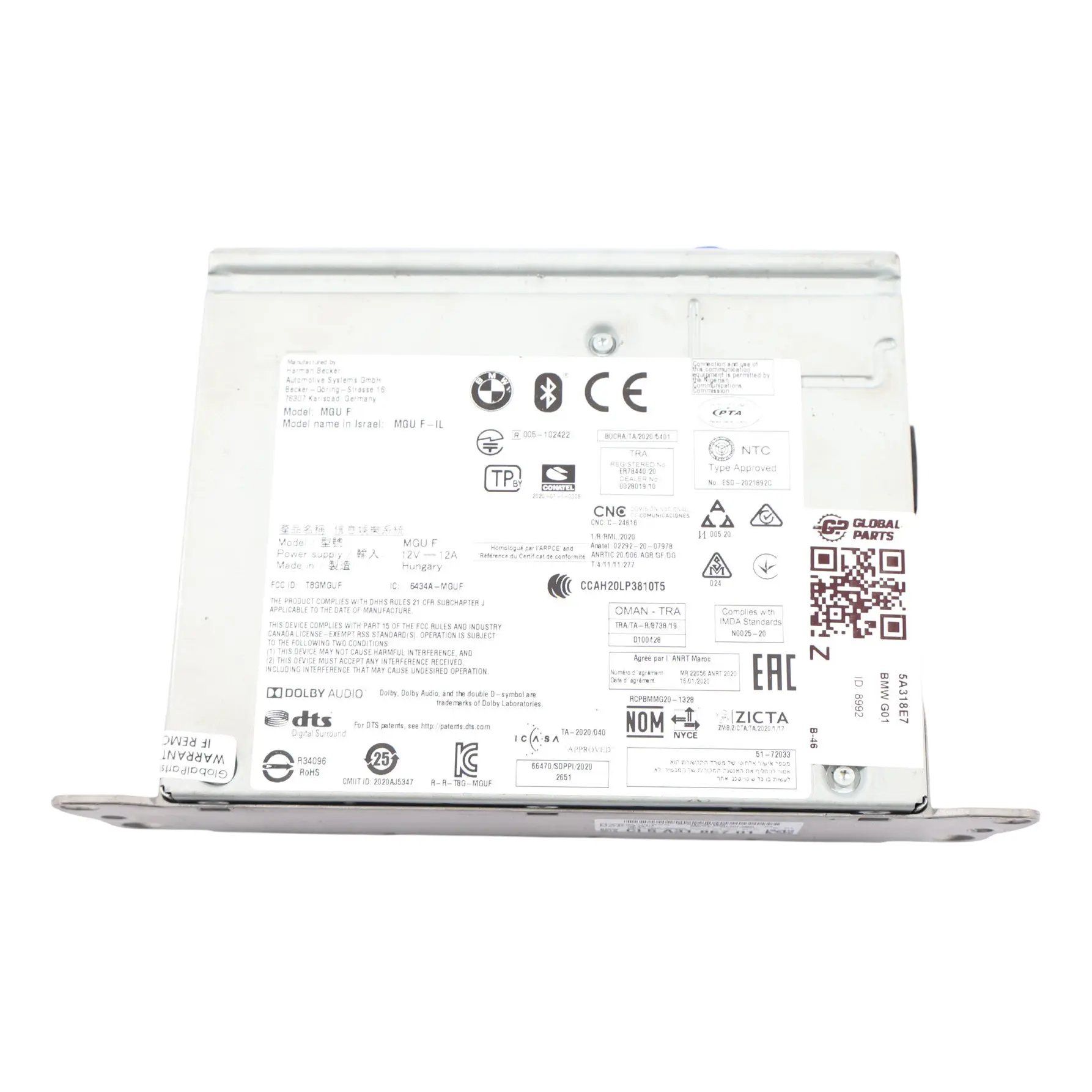 BMW X3 G01 Radio Stereo Head Unit MGU HU Alta 5A318E7