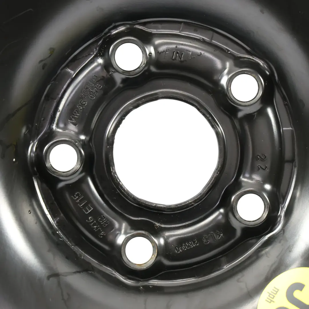 Ruota Scorta Acciaio R16 Pneumatico 6J 125/90 3JX16 per VW New Beetle con numero di parte 5C0601027B VW New Beetle Ruota Scorta Acciaio R16 Pneumatico 6J 125/90 3JX16 - SKU 5C0601027B - Numero di parte 5C0601027B