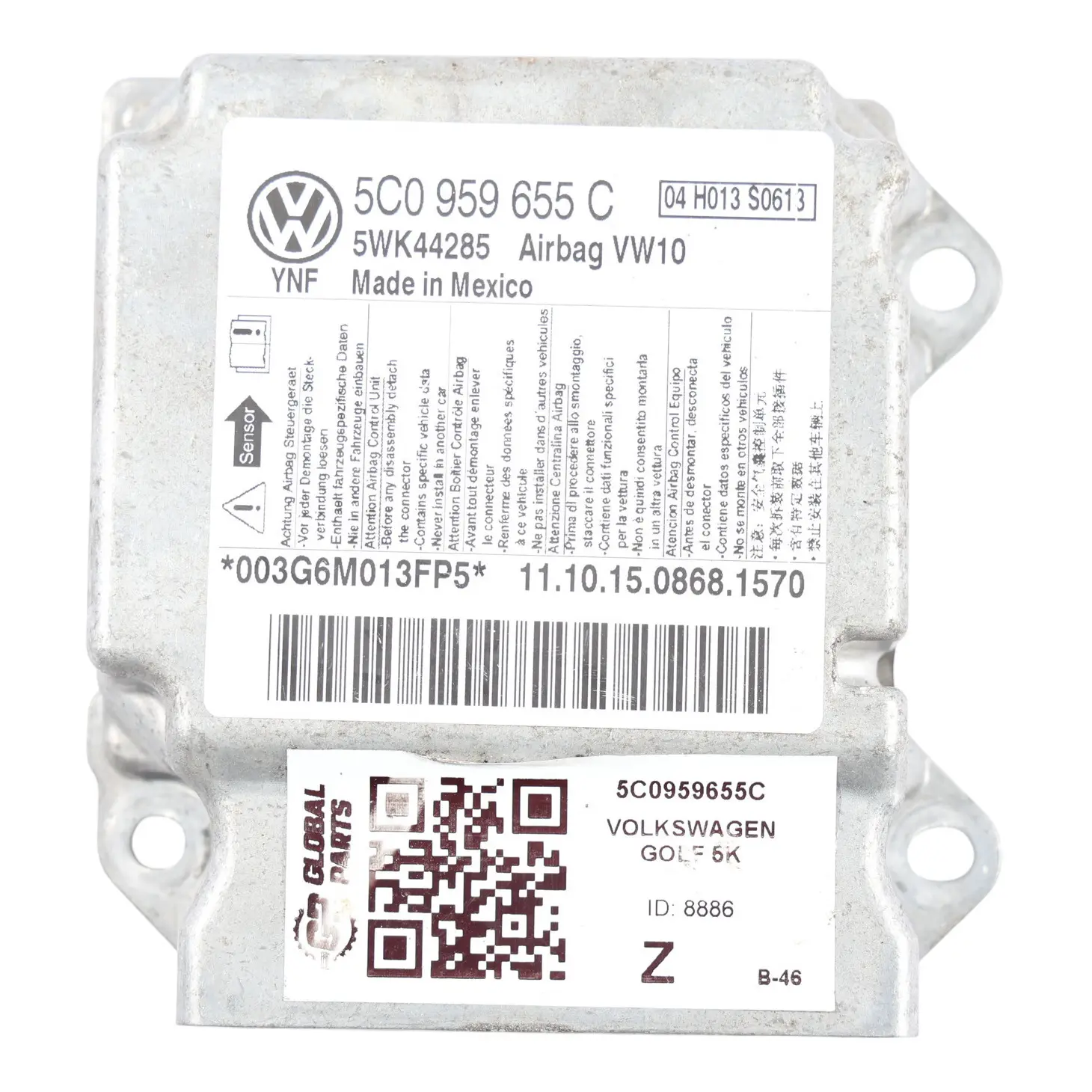VW Golf VI Variant Jetta Módulo De Aire Unidad De Control ECU 5C0959655C