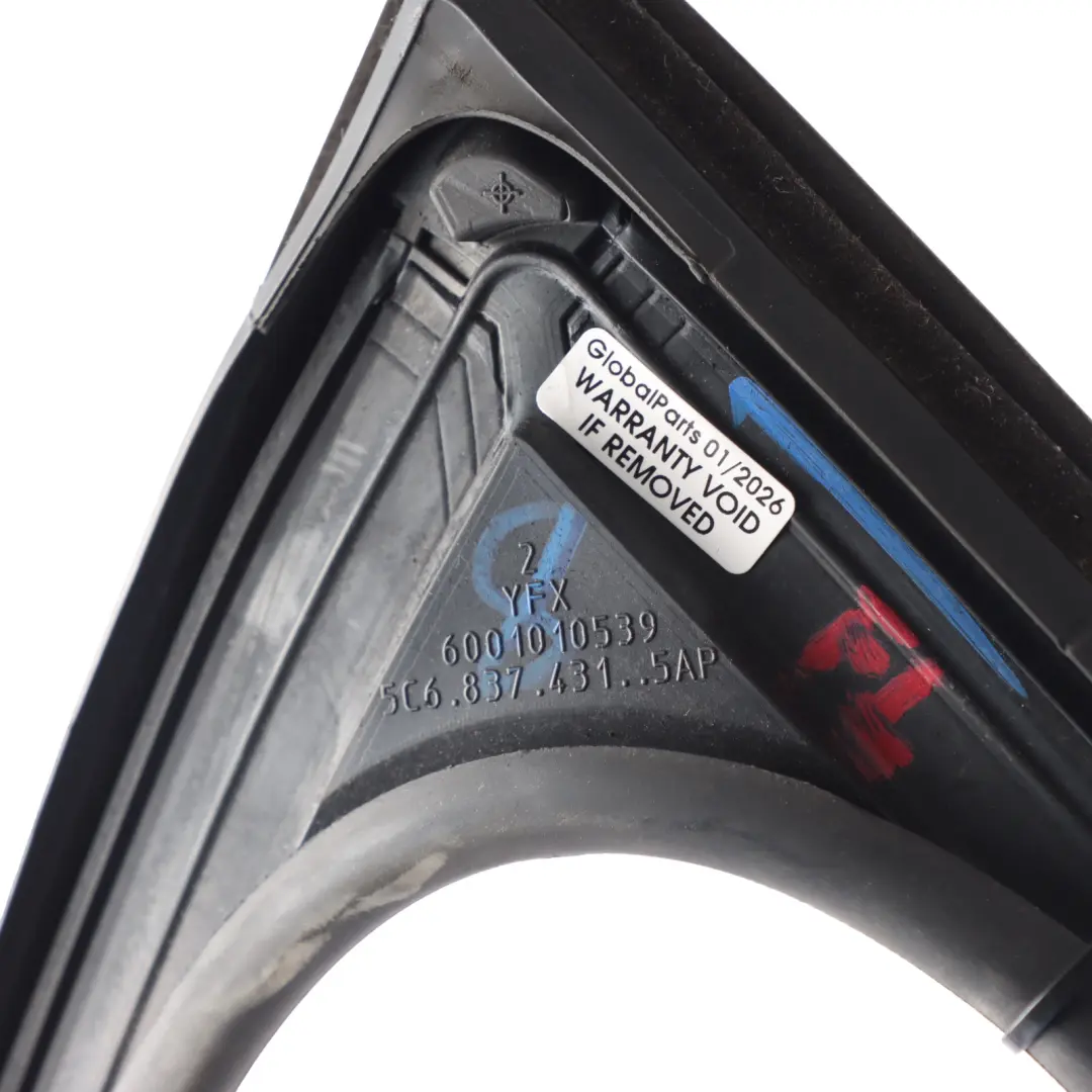 Mk4 Front Door Seal Window Guide Gasket Left N/S to VW Volkswagen Jetta with Part number 5C6837431 VW Volkswagen Jetta Mk4 Front Door Seal Window Guide Gasket Left N/S - SKU 5C6837431 - Part number 5C6837431