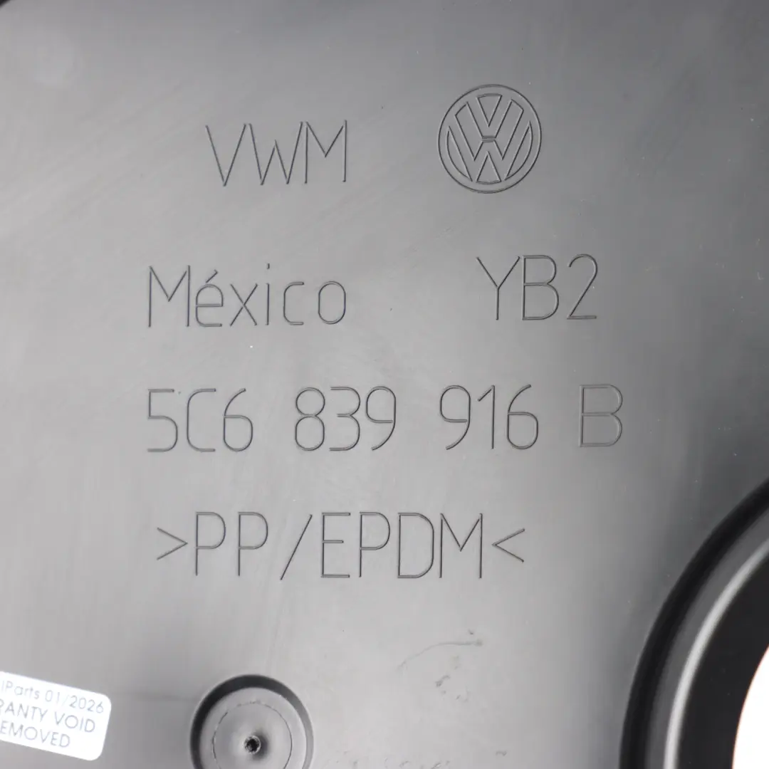 Door Cover Panel Trim Right O/S to Volkswagen Jetta A6 Rear with Part number 5C6839916B Volkswagen Jetta A6 Rear Door Cover Panel Trim Right O/S - SKU 5C6839916B - Part number 5C6839916B