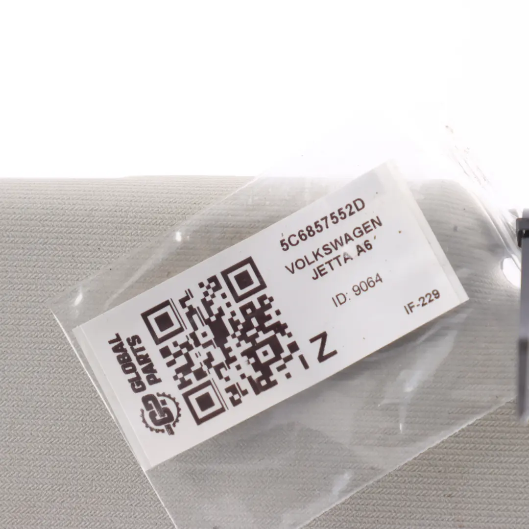 Mk6 Sun Visor Sunvisor Cover Panel Right O/S to Volkswagen Jetta A6 with Part number 5C6857552D Volkswagen Jetta A6 Mk6 Sun Visor Sunvisor Cover Panel Right O/S - SKU 5C6857552D - Part number 5C6857552D