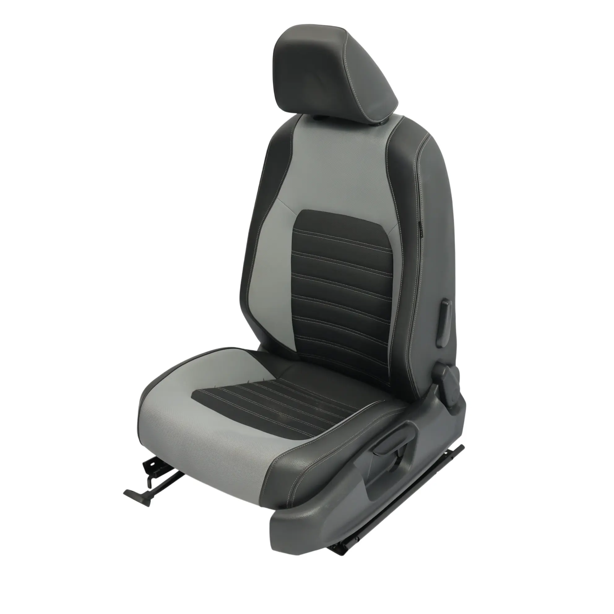 VW Volkswagen Jetta Mk6 A6 Siège Avant Gauche Tissu Cuir Noir Titane