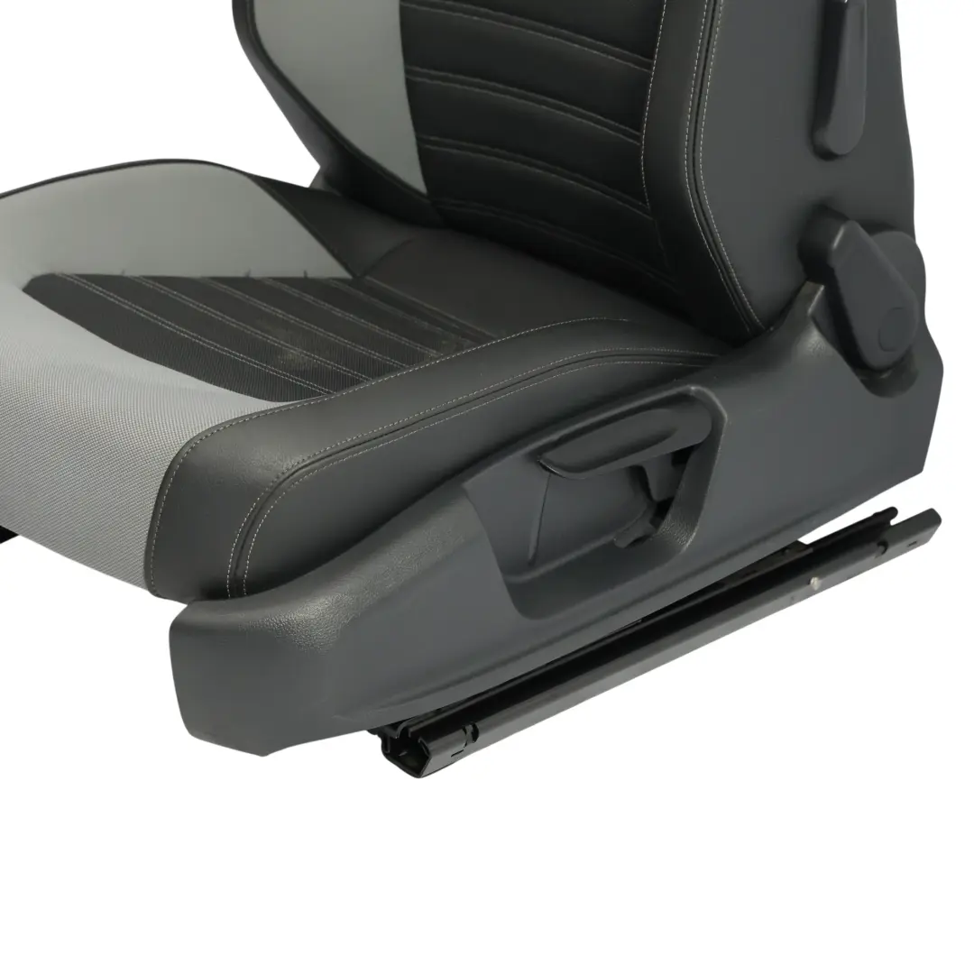 VW Volkswagen Jetta Mk6 A6 Siège Avant Gauche Tissu Cuir Noir Titane - SKU 5C6881805HE-1 - Numéro de pièce 5C6881805HE