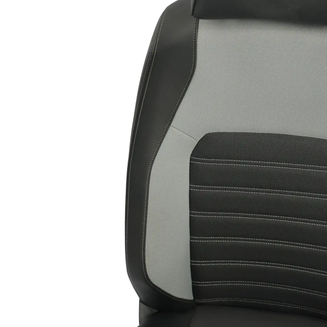 VW Volkswagen Jetta Mk6 A6 Asiento Delantero Tela Cuero Titan Negro Izquierda - SKU 5C6881805HE-1 - Número de pieza 5C6881805HE