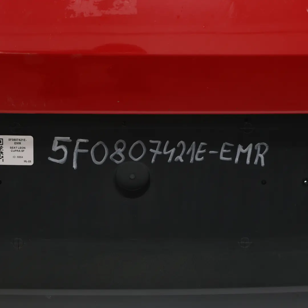 Seat Leon Mk3 Hatchback Rear Bumper Panel Cupra Cover Trim Emotion Red - S3H - SKU 5F0807421E-EMR - Part number 5F0807421E