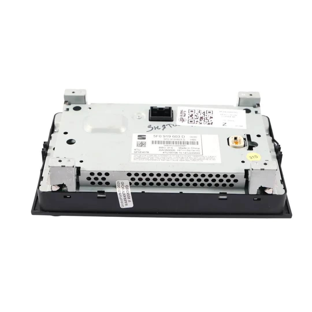 Mk3 Unità Principale Audio Radio Display Navigatore per Seat Leon Cupra con numero di parte 5F0919603D Seat Leon Cupra Mk3 Unità Principale Audio Radio Display Navigatore - SKU 5F0919603D - Numero di parte 5F0919603D