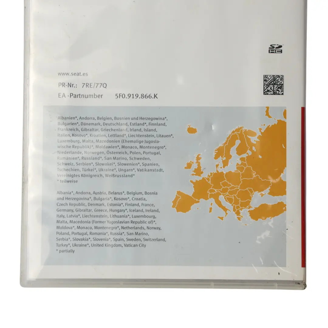 Mk3 Navigation SD Card Sat Nav Map Pilot Europe to Seat Leon with Part number 5F0919866K Seat Leon Mk3 Navigation SD Card Sat Nav Map Pilot Europe - SKU 5F0919866K - Part number 5F0919866K