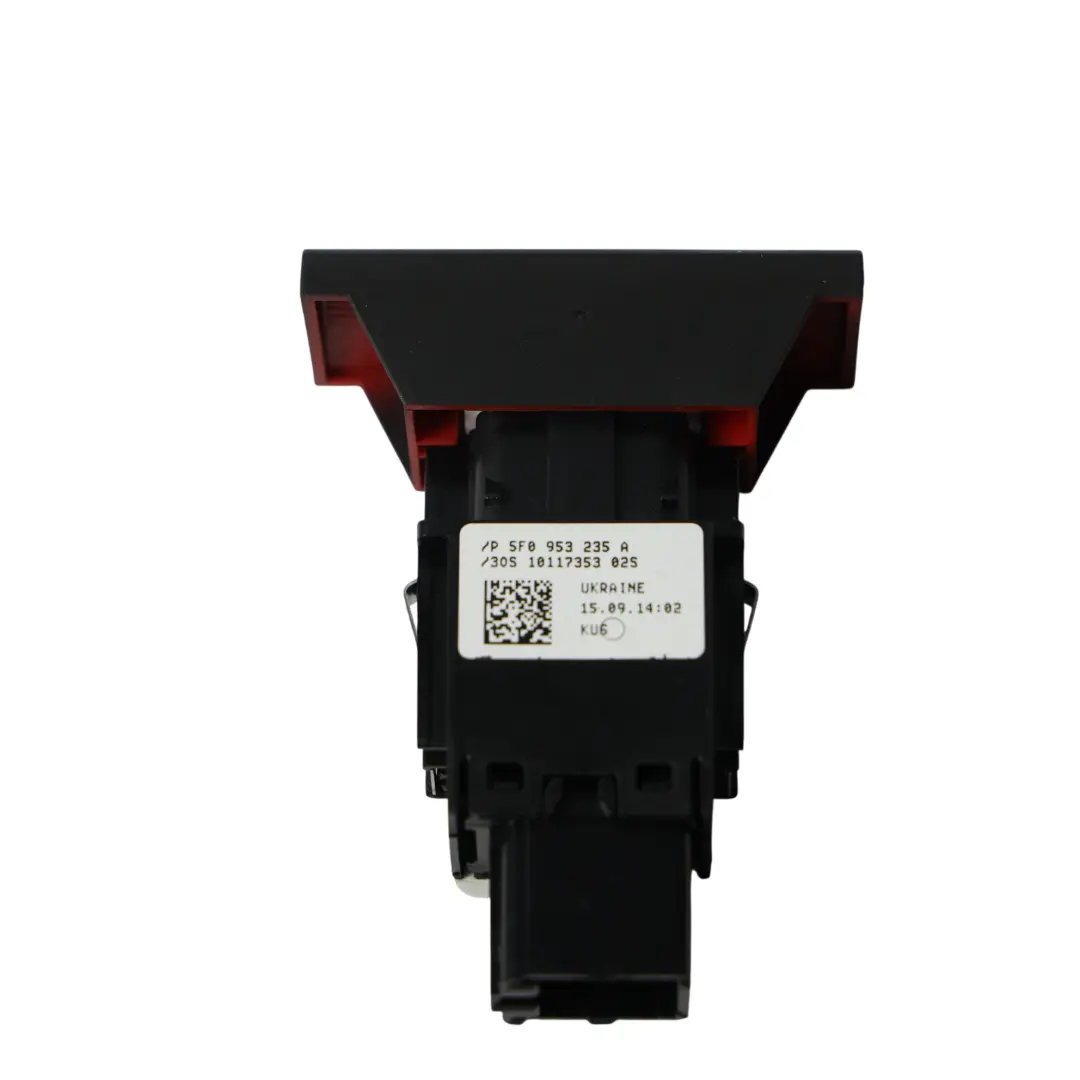 5F Emergency Hazard Button Warning Lights Switch to Seat Ibiza Leon with Part number 5F0953235A Seat Ibiza Leon 5F Emergency Hazard Button Warning Lights Switch - SKU 5F0953235A - Part number 5F0953235A