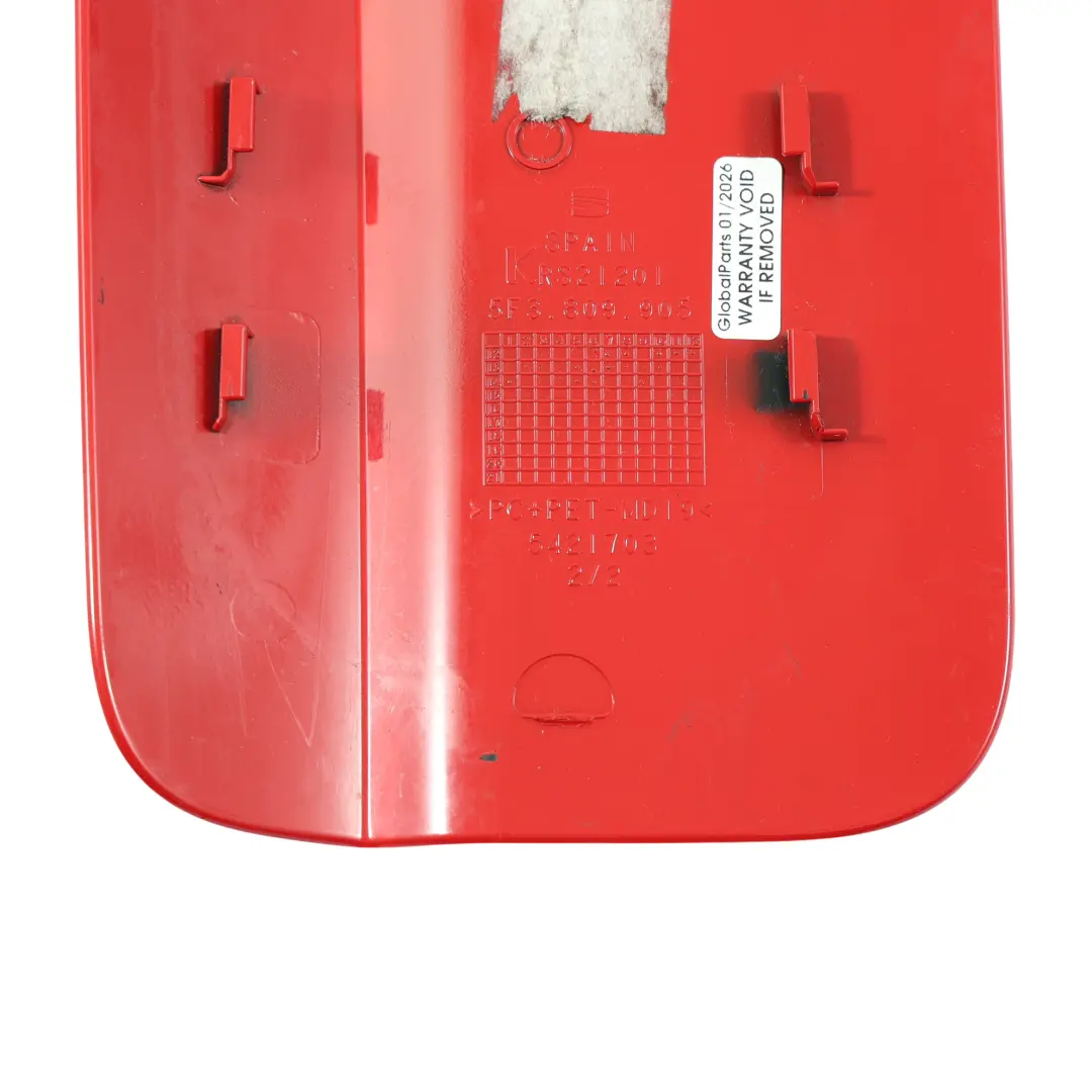 Seat Leon Mk3 3Dr Tapa Depósito Combustible Tapa Rojo Emoción - S3H - SKU 5F3809905-EMR - Número de pieza 5F3809905