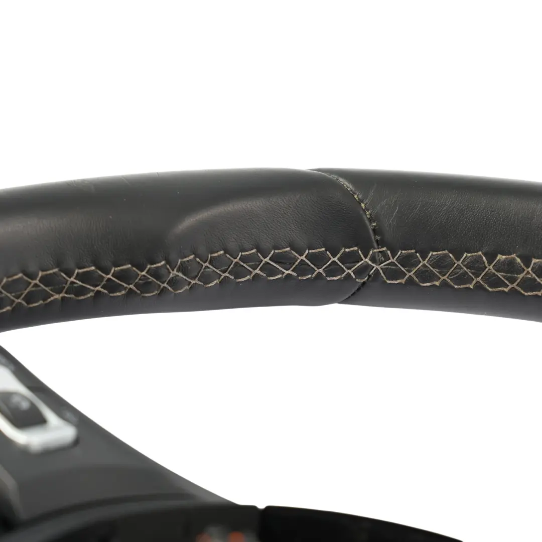 Steering Wheel Black Leather Paddle Shift to Volkswagen Golf Mk7 R with Part number 5G0419091LK Volkswagen Golf Mk7 R Steering Wheel Black Leather Paddle Shift - SKU 5G0419091LK - Part number 5G0419091LK