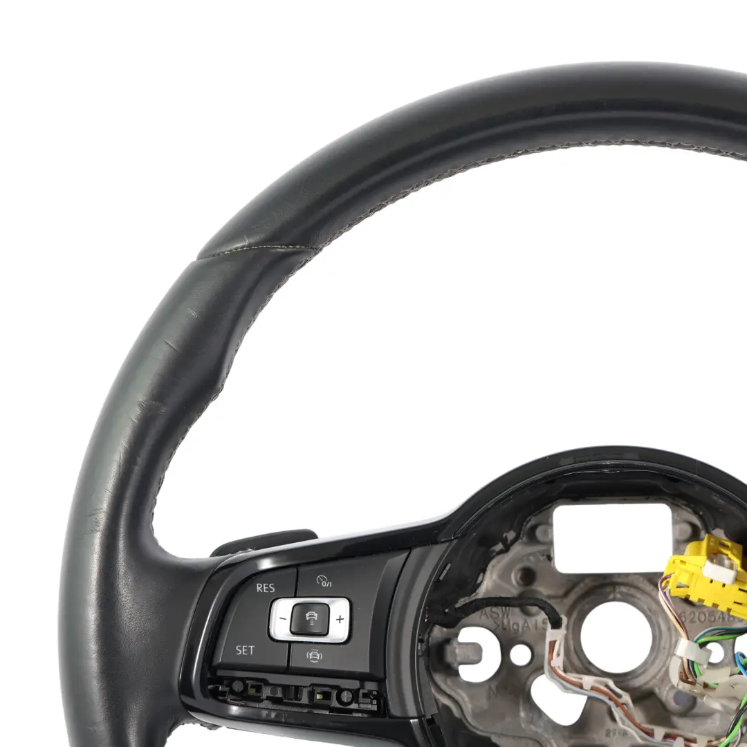 Steering Wheel Black Leather Paddle Shift to Volkswagen Golf Mk7 R with Part number 5G0419091LK Volkswagen Golf Mk7 R Steering Wheel Black Leather Paddle Shift - SKU 5G0419091LK - Part number 5G0419091LK