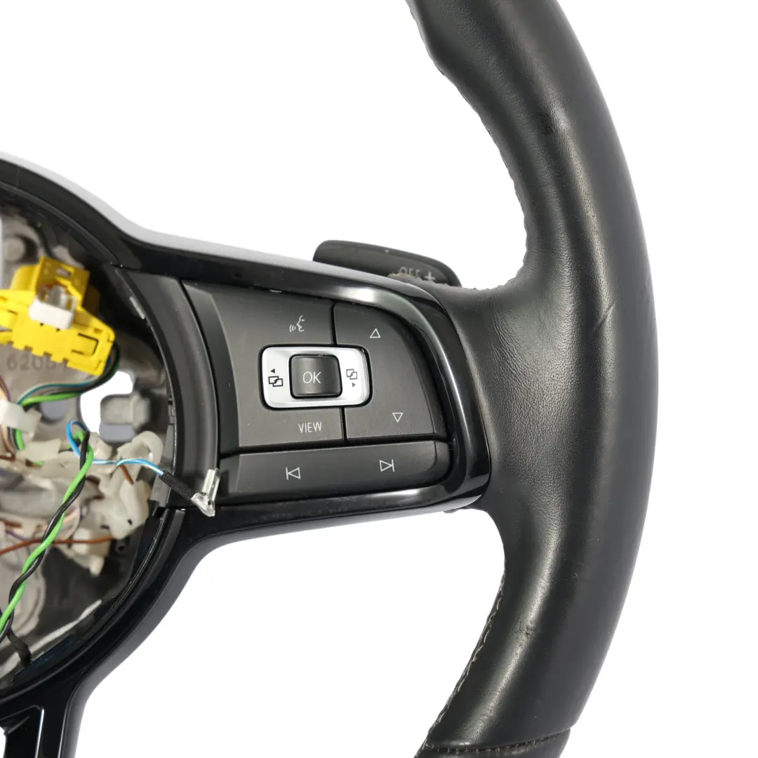Volkswagen Golf Mk7 R Steering Wheel Black Leather Paddle Shift - SKU 5G0419091LK - Part number 5G0419091LK
