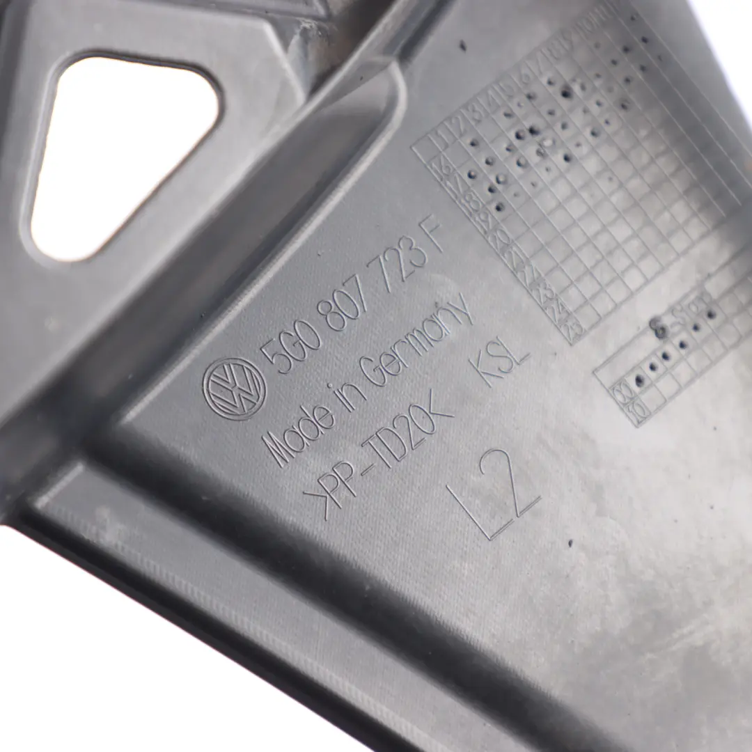 5G Front Bumper Mount Bracket Support Left N/S to Volkswagen Golf Mk7 with Part number 5G0807723F Volkswagen Golf Mk7 5G Front Bumper Mount Bracket Support Left N/S - SKU 5G0807723F - Part number 5G0807723F