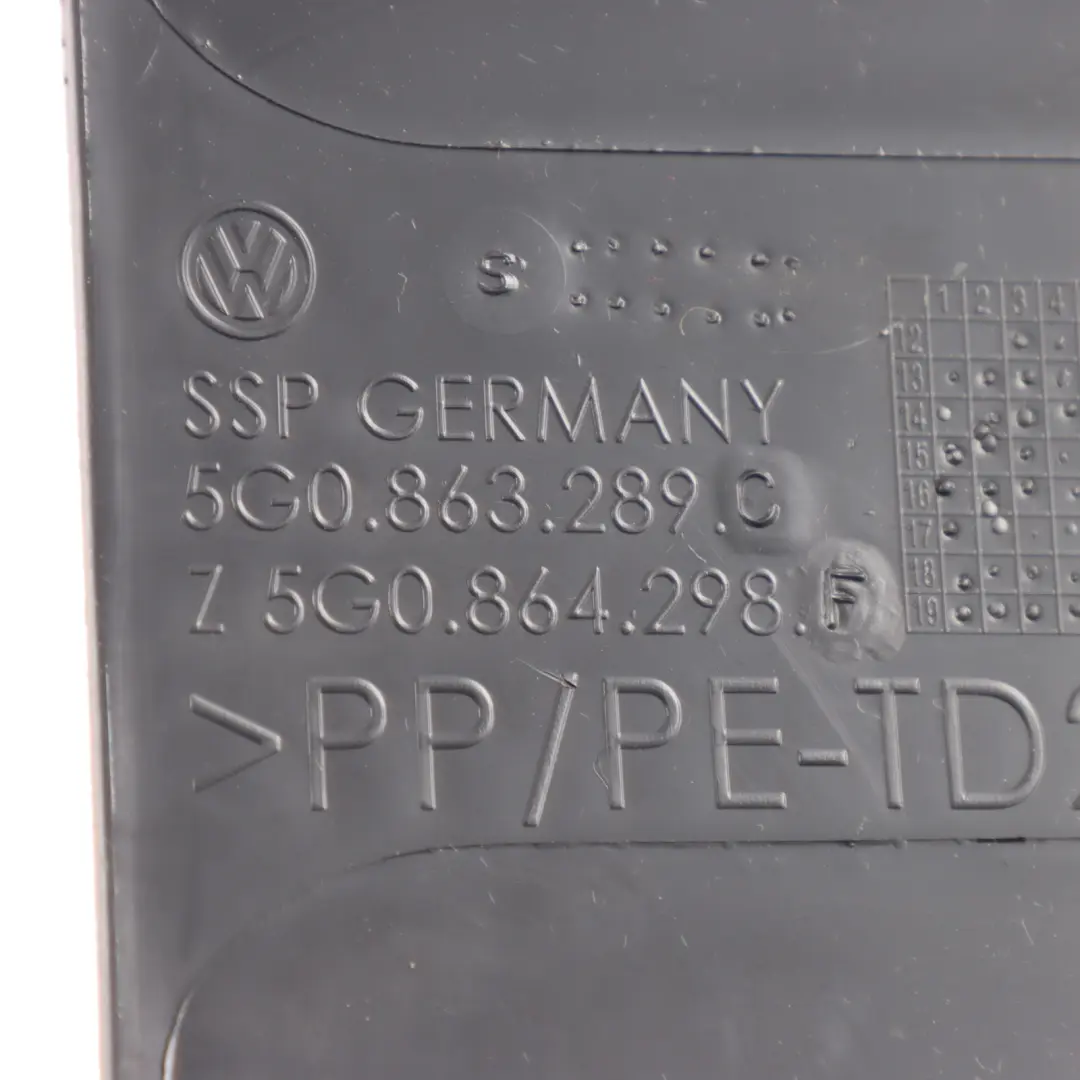 VW Golf Mk7 Cache Ventilation Centrale Arrière Console Centrale 5G0864298F - SKU 5G0863289C - Numéro de pièce 5G0863289C