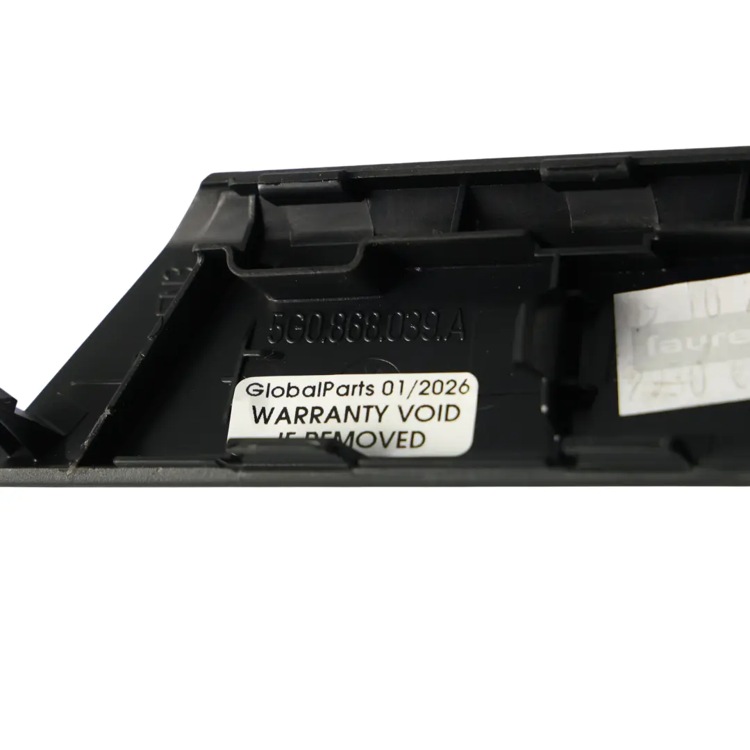 Osłona Panel Klamki Drzwi Przód Lewa do Volkswagen Golf Mk7 o numerze 5G0868039A Volkswagen Golf Mk7 Osłona Panel Klamki Drzwi Przód Lewa - SKU 5G0868039A - Numer Części 5G0868039A