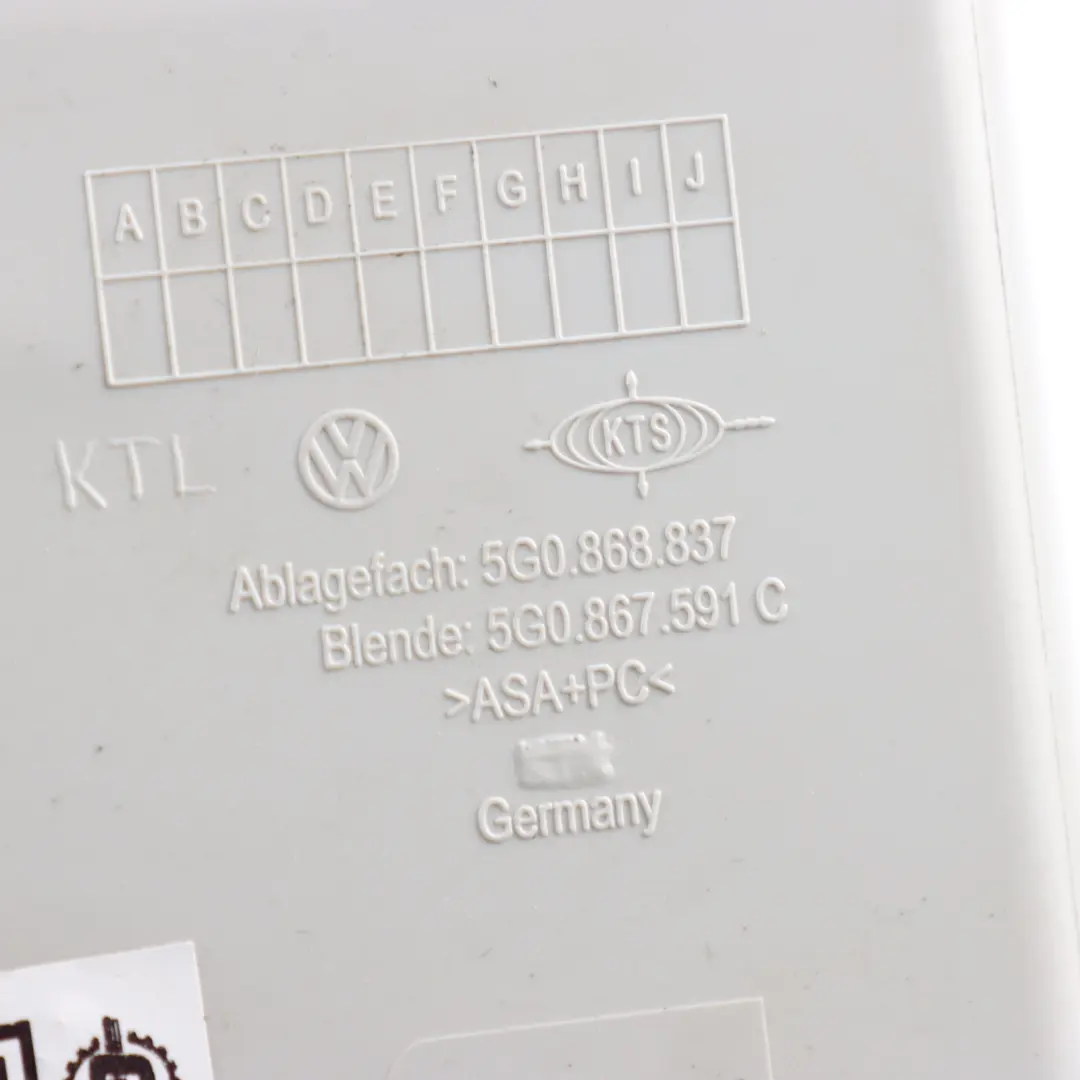 Roof Light Front Reading Lamp Interior Switch Grey to Volkswagen Golf Mk7 with Part number 5G0868837 Volkswagen Golf Mk7 Roof Light Front Reading Lamp Interior Switch Grey - SKU 5G0868837-3 - Part number 5G0868837