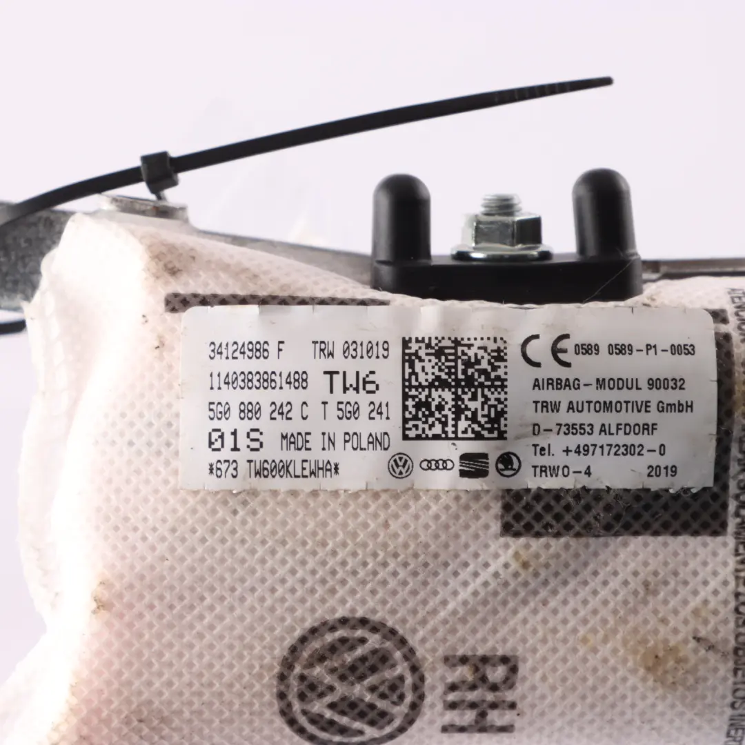 Volkswagen VW Golf 7 Sitz Seite Seitliche Luft Modul Vorne Rechts - SKU 5G0880242C - Teilenummer 5G0880242C