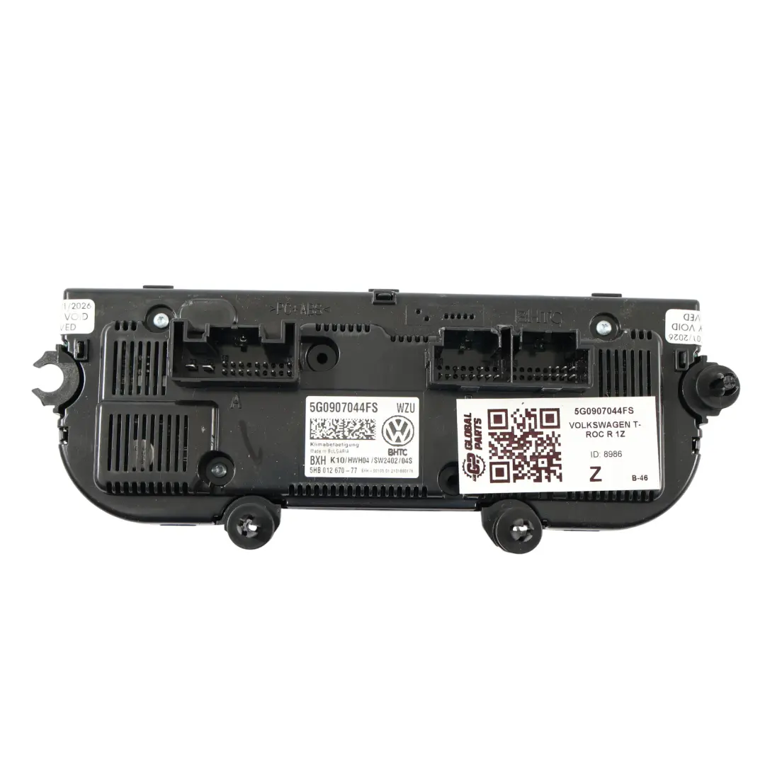 Volkswagen VW T-Roc A11 A/C Heizung Bedienfeld Schalter Einheit - SKU 5G0907044FS - Teilenummer 5G0907044FS