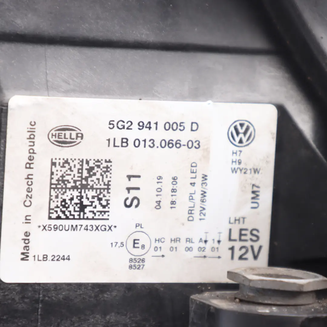 Headlight Headlamp Lamp Front Left N/S to VW Volkswagen Golf VII MK7 with Part number 5G2941005D VW Volkswagen Golf VII MK7 Headlight Headlamp Lamp Front Left N/S - SKU RHD-5G2941005D - Part number 5G2941005D