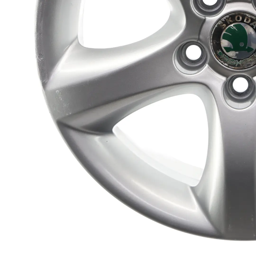Skoda Fabia 5J Wheel Rim Alloy Silver 5 Spoke 15" ET:43 6J - SKU 5J0601025A-1 - Part number 5J0601025A