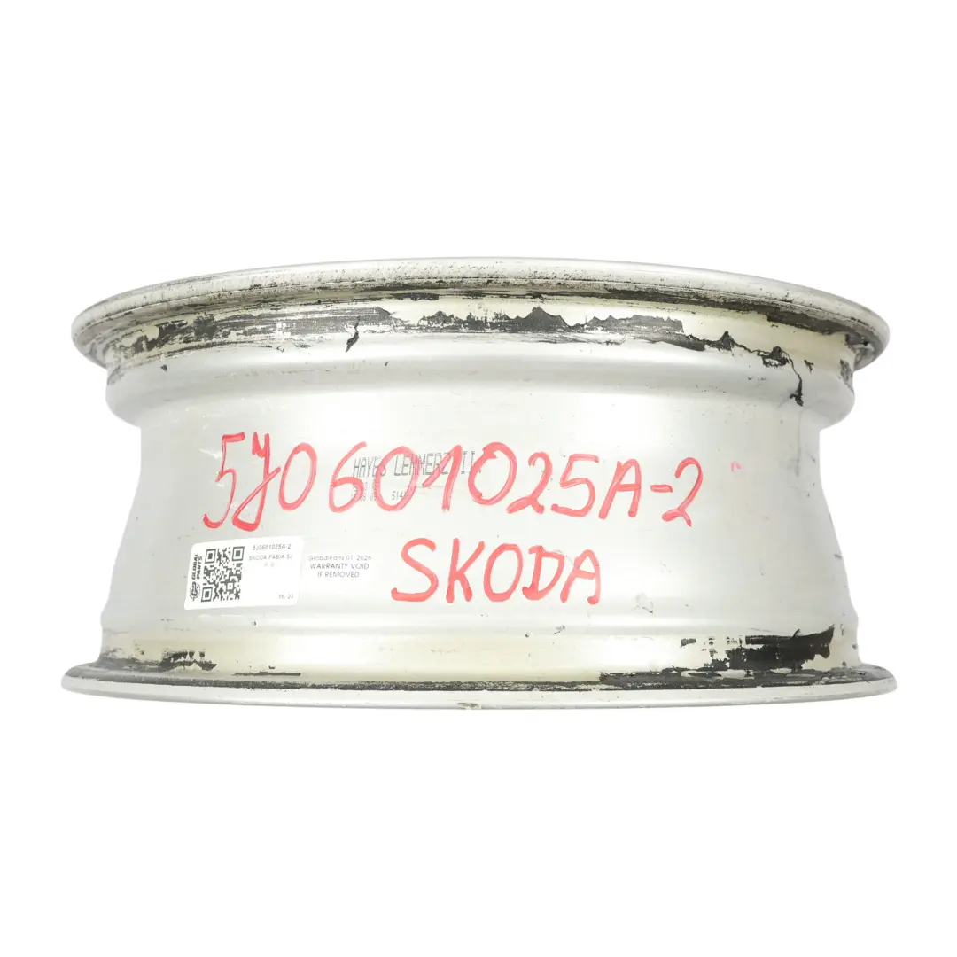 Skoda Fabia 5J Wheel Rim Alloy Silver 5 Spoke 15" ET:43 6J - SKU 5J0601025A-2 - Part number 5J0601025A