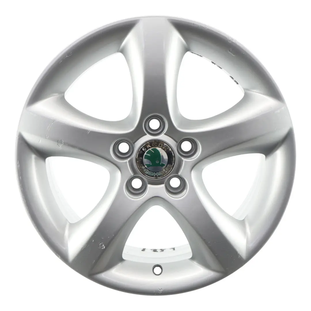 Rim Alloy 15" 6J ET:43 Star Spoke to Skoda Fabia 5J Silver Wheel with Part number 5J0601025A Skoda Fabia 5J Silver Wheel Rim Alloy 15" 6J ET:43 Star Spoke - SKU 5J0601025A-4 - Part number 5J0601025A