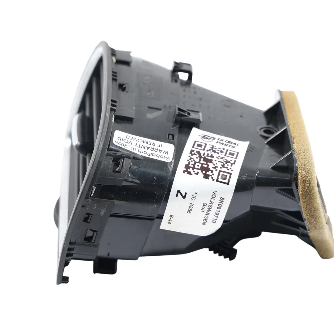 Mk6 Ventilador Frontal Salpicadero Boquilla Derecha para Volkswagen Golf con número de pieza 5K0819710 Volkswagen Golf Mk6 Ventilador Frontal Salpicadero Boquilla Derecha - SKU 5K0819710 - Número de pieza 5K0819710