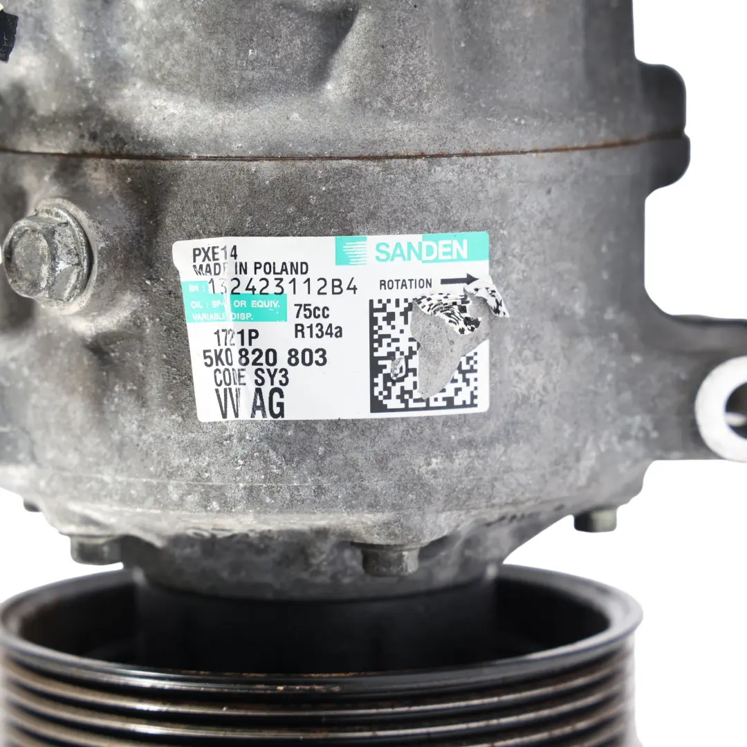 Mk3 2.0 TDI CFHC Compressore Aria Condizionata per Volkswagen Scirocco con numero di parte 5K0820803 Volkswagen Scirocco Mk3 2.0 TDI CFHC Compressore Aria Condizionata - SKU 5K0820803 - Numero di parte 5K0820803